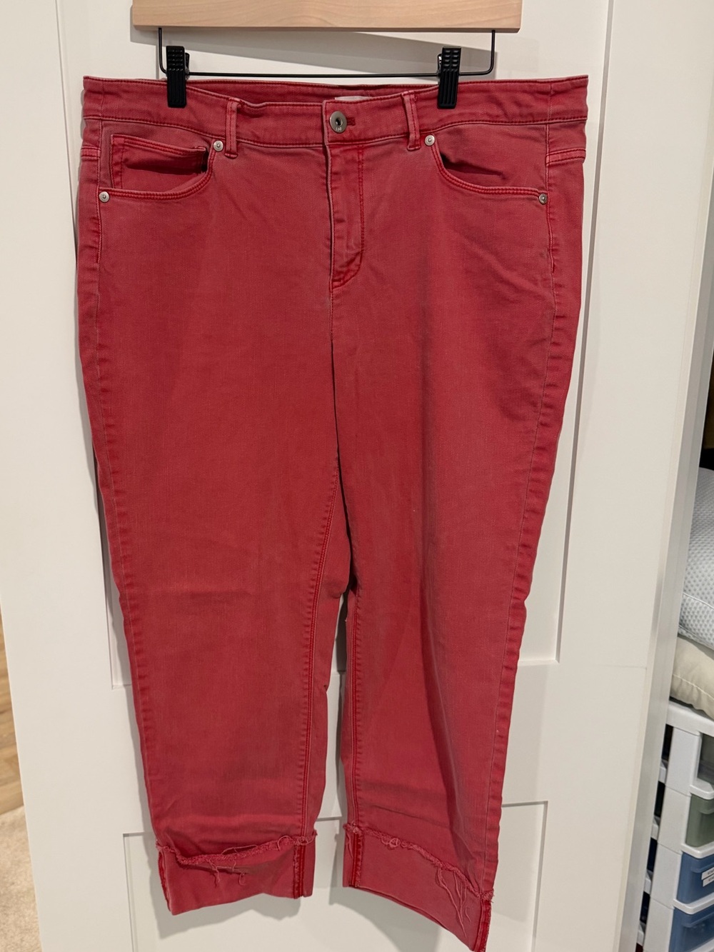 J. Jill Rose-Red Cropped Jeans